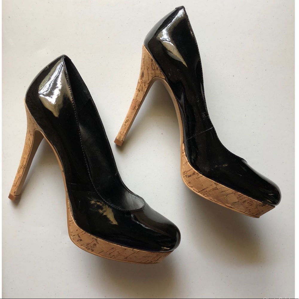 Jessica Simpson black patent leather heels